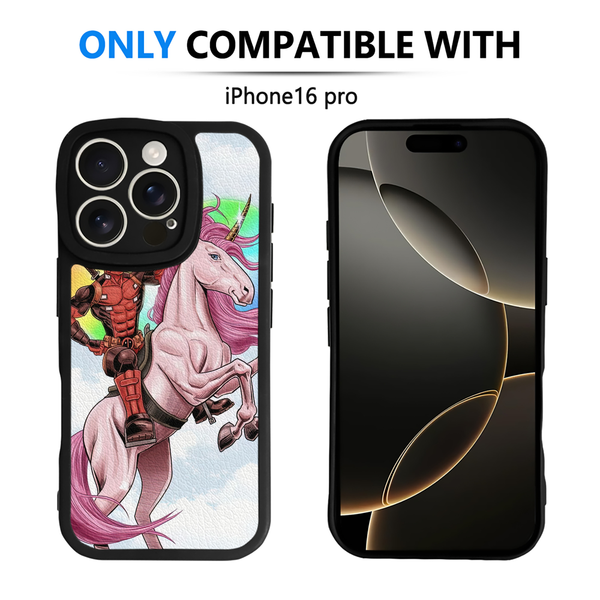 （画像用） Deadpool デッドプール 【iPhone 16シリーズ対応】シリコンスマホケース（レザー調） 材質：シリコン